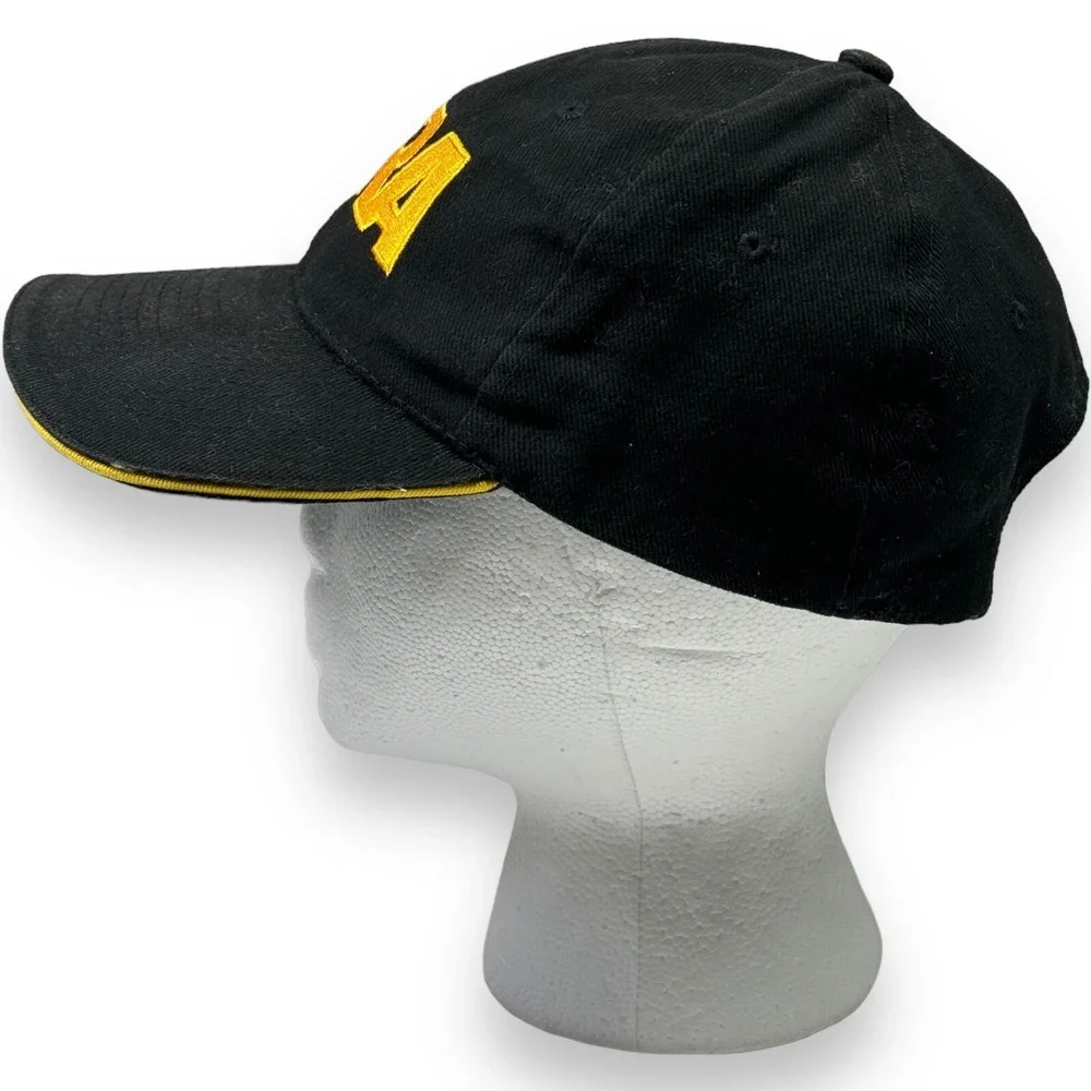 NRA Embroidered American Flag Hat Adjustable Ball Cap Black Yellow Cotton Mens